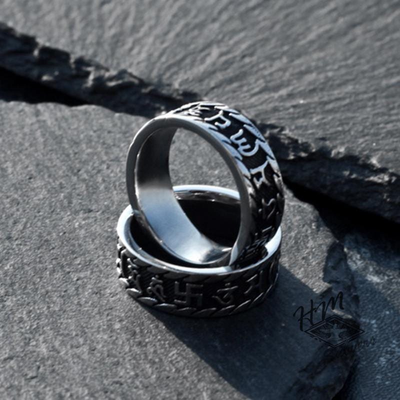 ANILLO VINTAGE EN SÁNSCRITO PARA HOMBRE