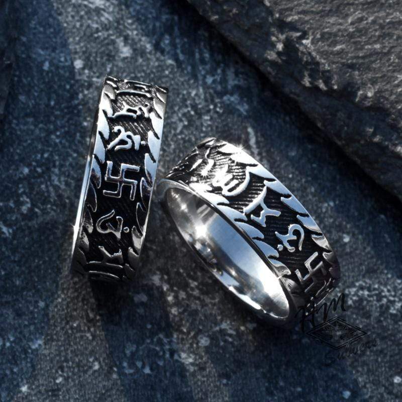 ANILLO VINTAGE EN SÁNSCRITO PARA HOMBRE