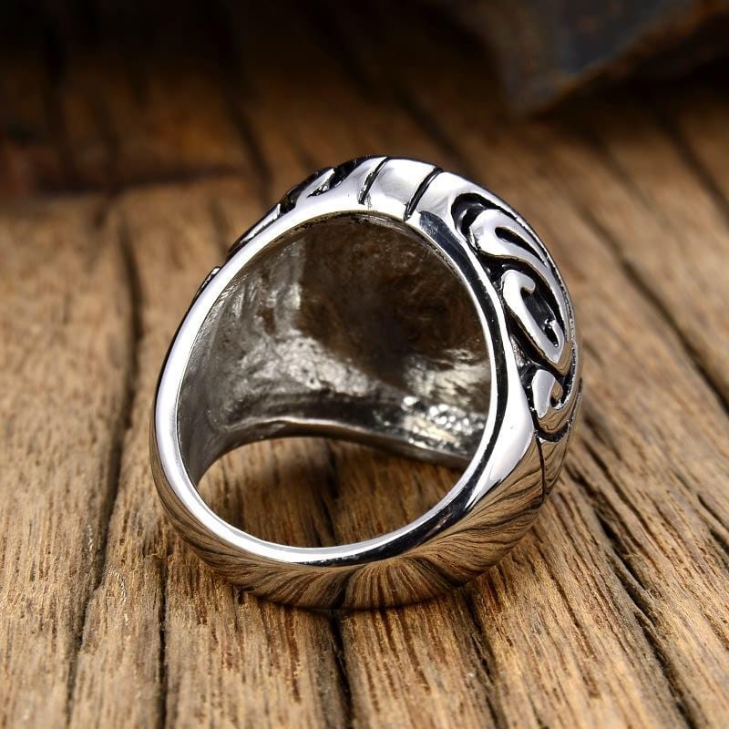 VINTAGE SKULL STAINLESS STEEL RING