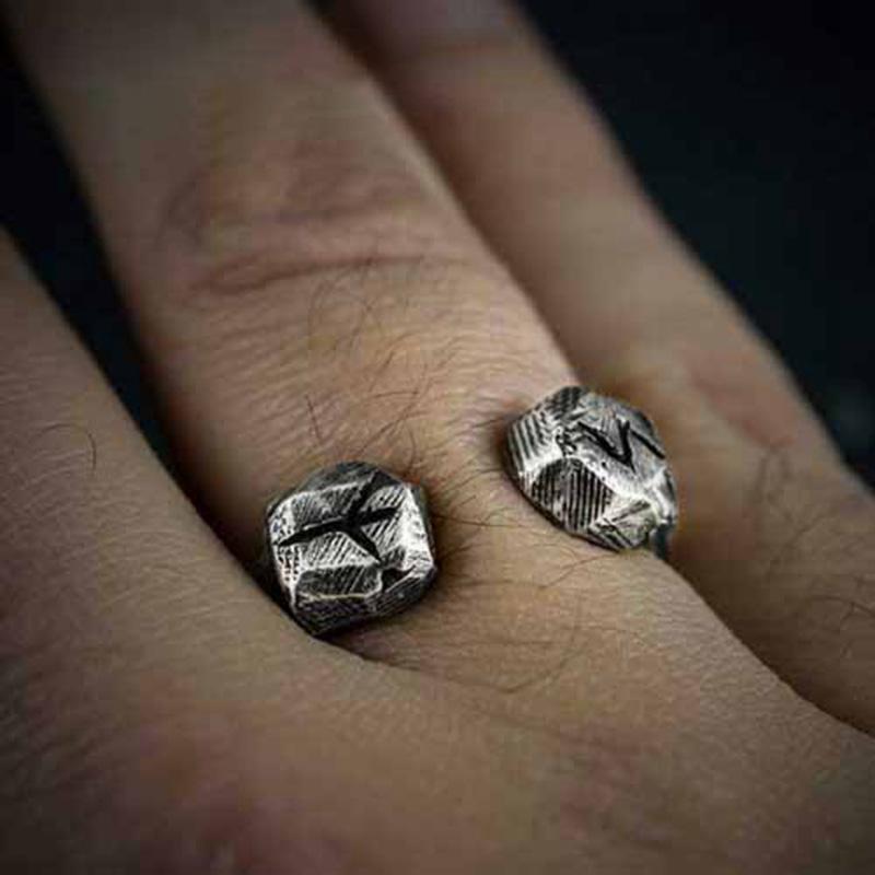 ANILLO CON RUNAS AMULETO VIKINGO ANEL