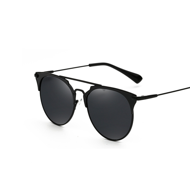 Retro-Cat-Eye-Sonnenbrille mit Metallrahmen