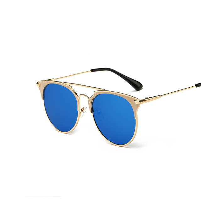 Retro-Cat-Eye-Sonnenbrille mit Metallrahmen