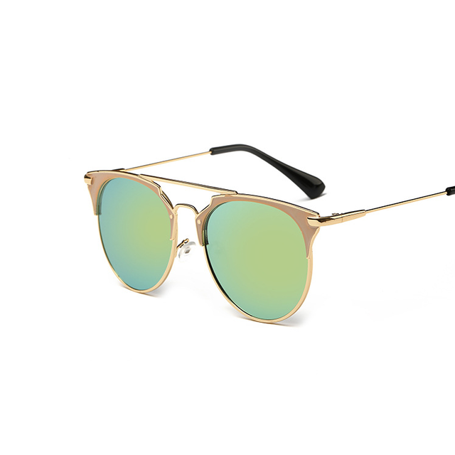 Retro-Cat-Eye-Sonnenbrille mit Metallrahmen