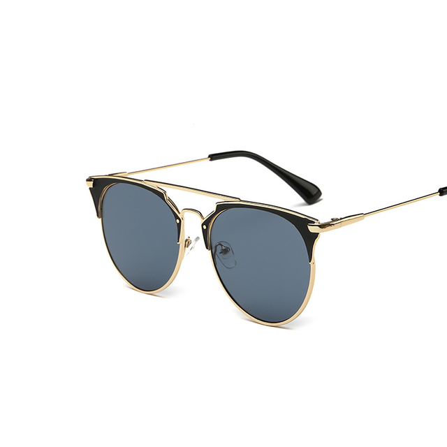 Retro-Cat-Eye-Sonnenbrille mit Metallrahmen