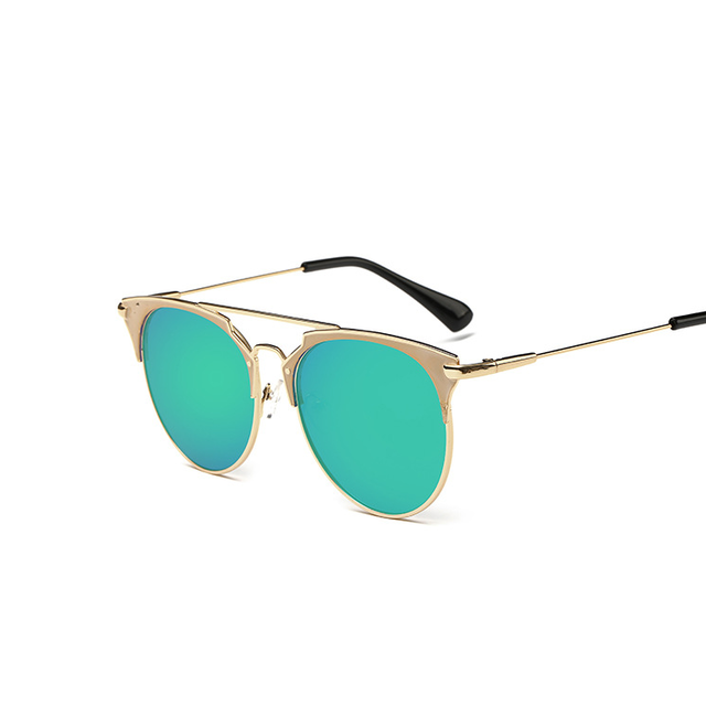 Retro-Cat-Eye-Sonnenbrille mit Metallrahmen