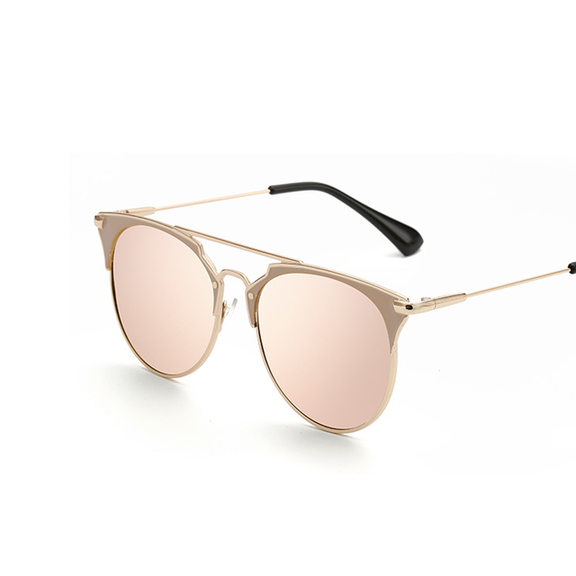 Retro-Cat-Eye-Sonnenbrille mit Metallrahmen