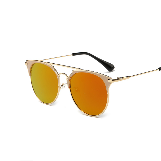 Retro-Cat-Eye-Sonnenbrille mit Metallrahmen