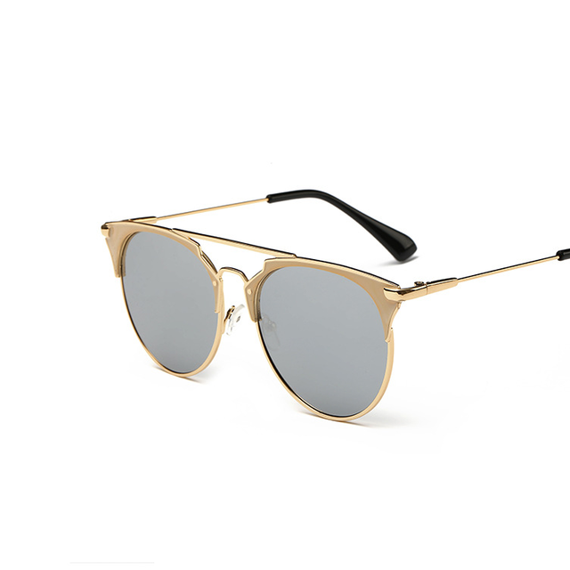 Retro-Cat-Eye-Sonnenbrille mit Metallrahmen