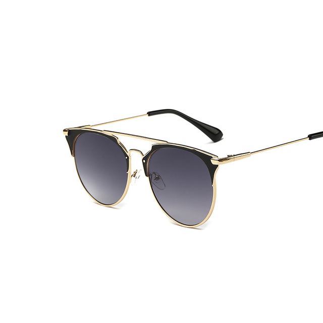 Retro-Cat-Eye-Sonnenbrille mit Metallrahmen