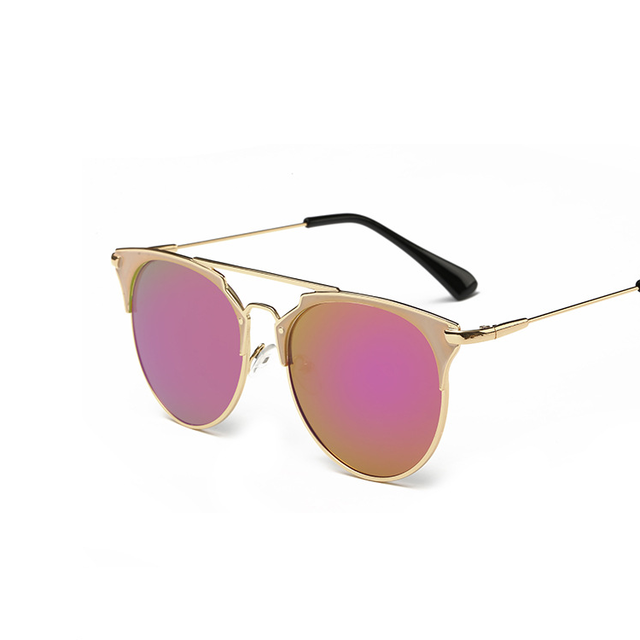 Retro-Cat-Eye-Sonnenbrille mit Metallrahmen