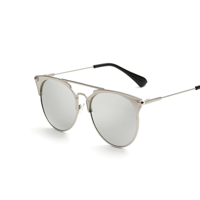 Retro-Cat-Eye-Sonnenbrille mit Metallrahmen